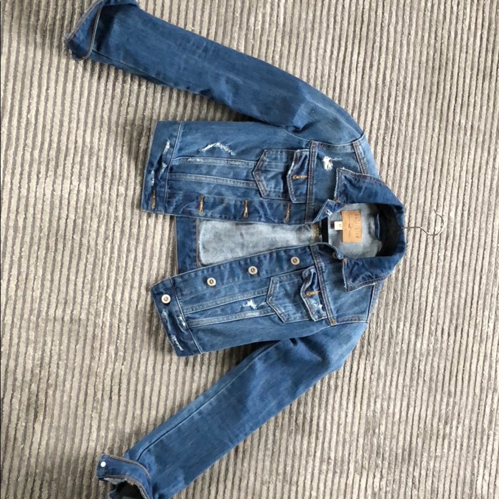 medium wash denim jacket